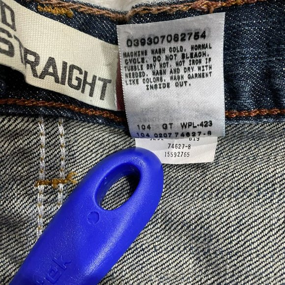 Levi's 559 Men Blue Cotton Relaxed Straight Fit Leg High-Rise Jeans Size W46/L30 - Picture 11 of 11